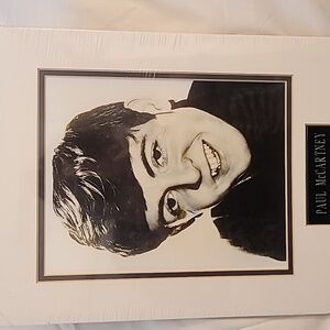 Paul McCartney Photo 8x10 Matted and Name Plate